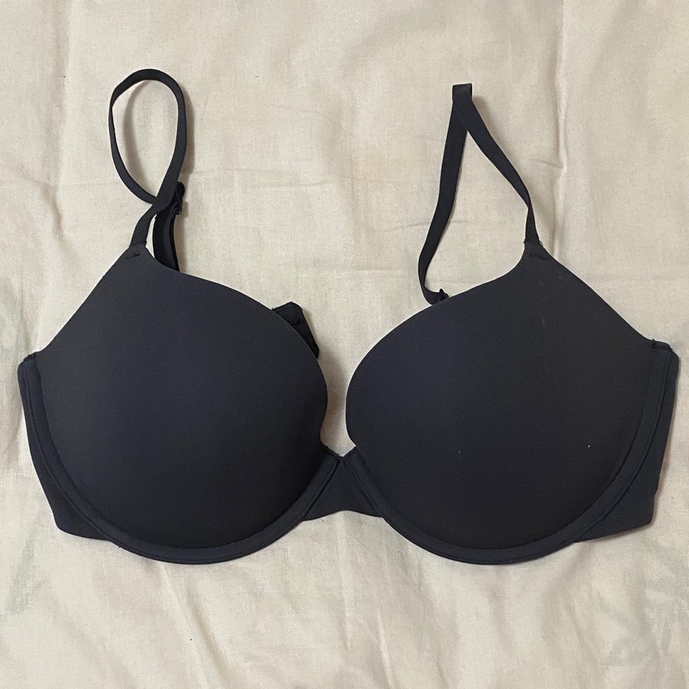 SKIMS Fits Everybody Push Up Demi Bra - 34 D Black